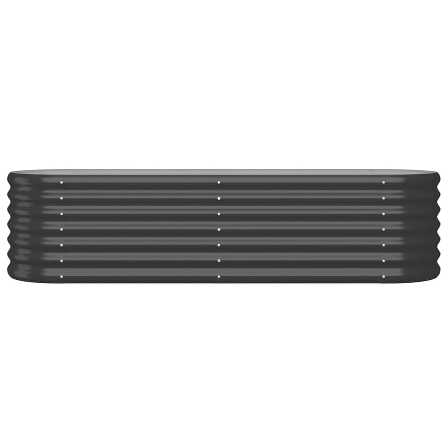 Plantenbak 152x40x36 cm gepoedercoat staal antracietkleurig