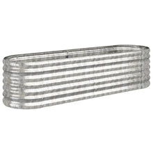 Plantenbak 152X40X36 Cm Gepoedercoat Staal Zilverkleurig 152 x 40 x 36 cm