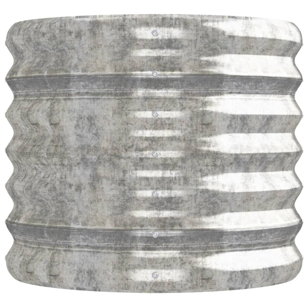 Plantenbak 152X40X36 Cm Gepoedercoat Staal Zilverkleurig 152 x 40 x 36 cm