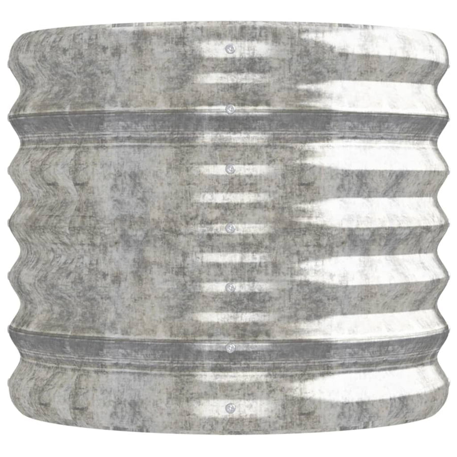 Plantenbak 152X40X36 Cm Gepoedercoat Staal Zilverkleurig 152 x 40 x 36 cm