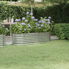 Plantenbak 152x40x36 cm gepoedercoat staal zilver