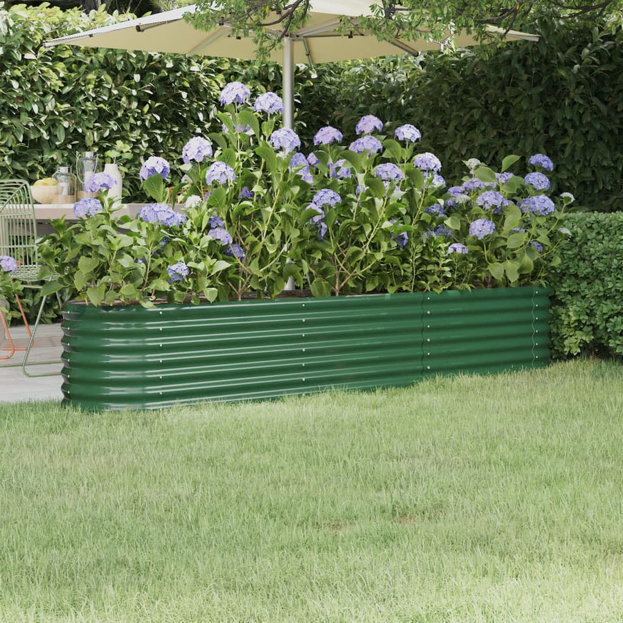 Plantenbak 332X40X36 Cm Gepoedercoat Staal Antracietkleurig