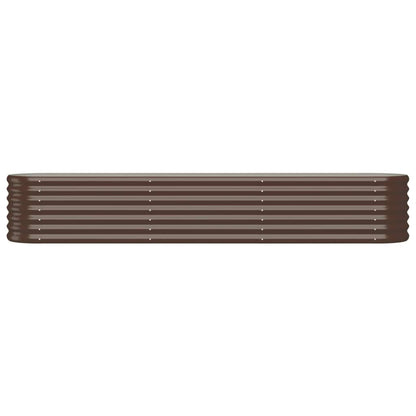 Plantenbak 224X40X36 Cm Gepoedercoat Staal Bruin 224 x 40 x 36 cm