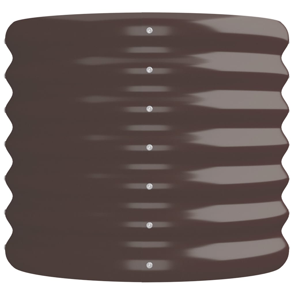 Plantenbak 224X40X36 Cm Gepoedercoat Staal Bruin 224 x 40 x 36 cm