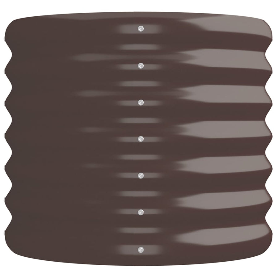 Plantenbak 224X40X36 Cm Gepoedercoat Staal Bruin 224 x 40 x 36 cm