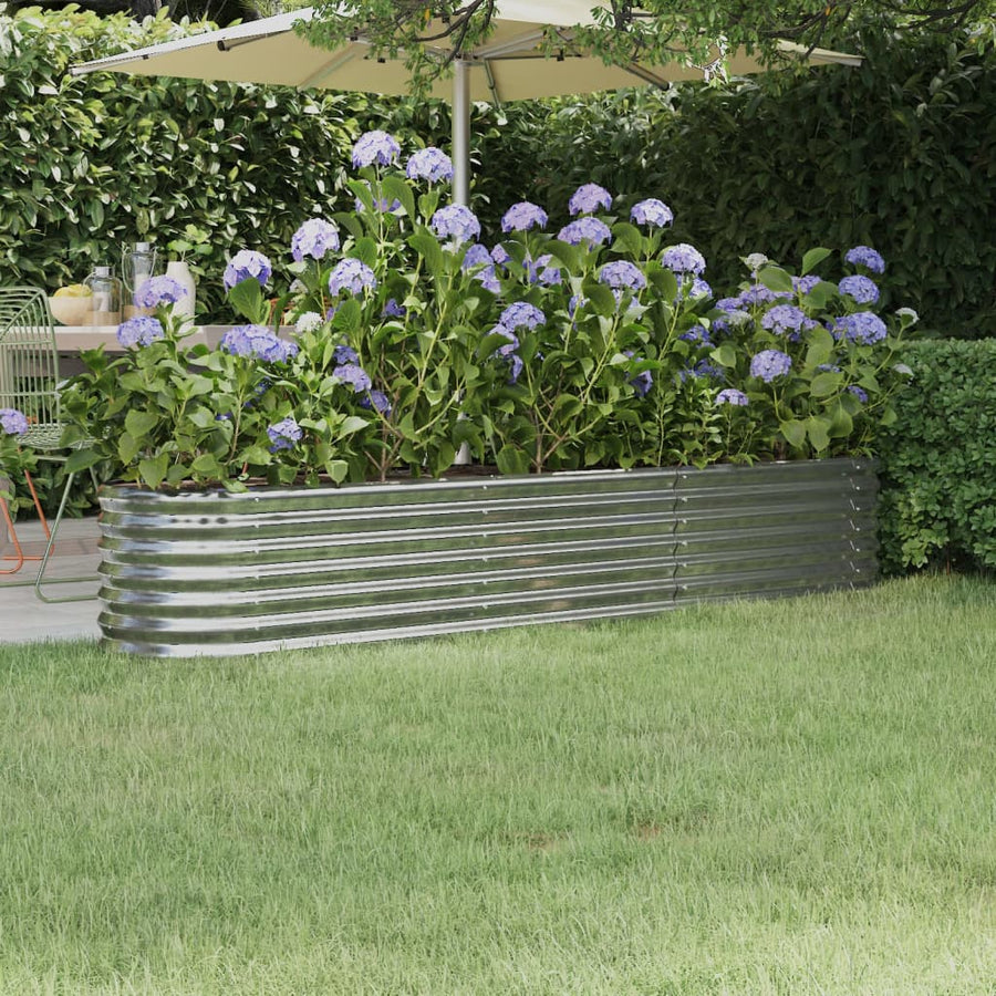 Plantenbak 332X40X36 Cm Gepoedercoat Staal Antracietkleurig