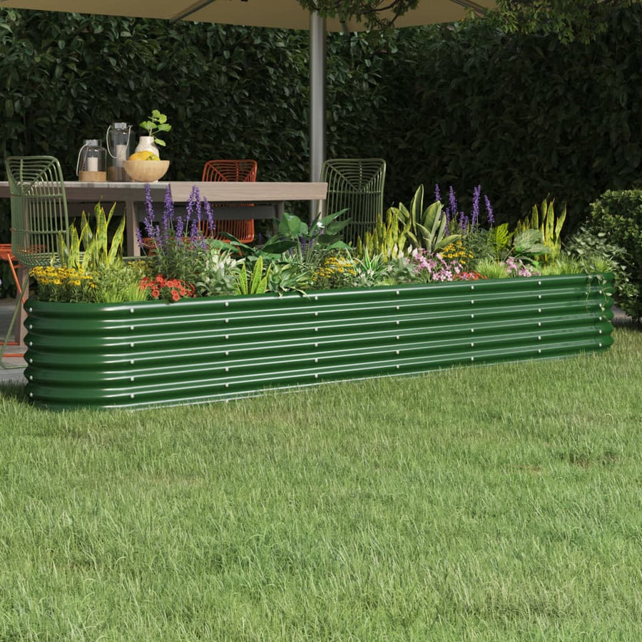 Plantenbak 332X40X36 Cm Gepoedercoat Staal Antracietkleurig