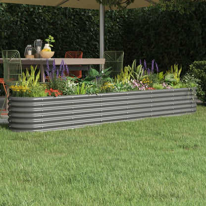 Plantenbak 332X40X36 Cm Gepoedercoat Staal Antracietkleurig