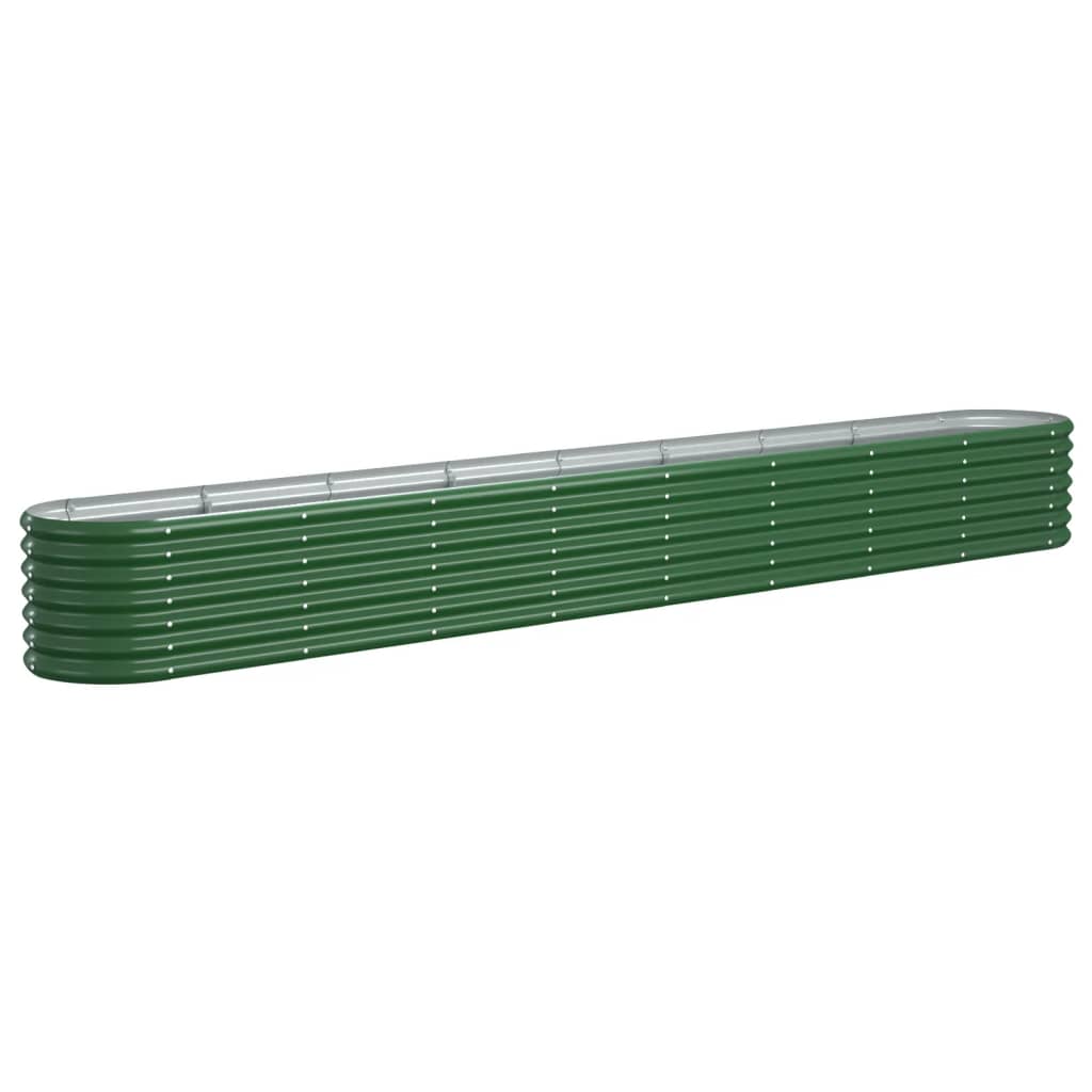 Plantenbak 332X40X36 Cm Gepoedercoat Staal Groen 332 x 40 x 36 cm