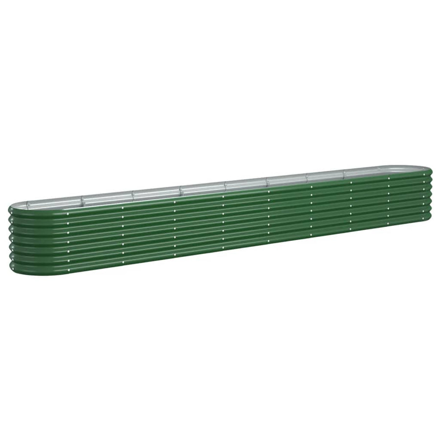 Plantenbak 332X40X36 Cm Gepoedercoat Staal Groen 332 x 40 x 36 cm