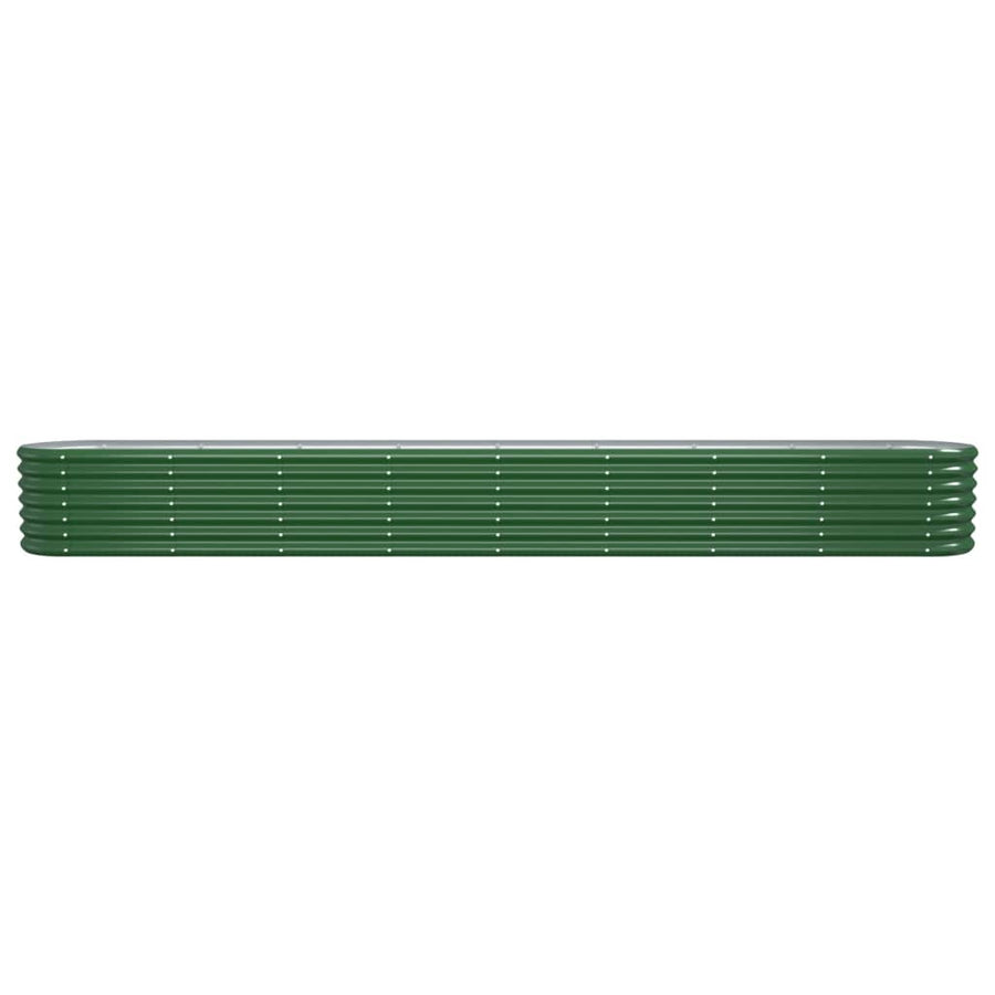 Plantenbak 332X40X36 Cm Gepoedercoat Staal Groen 332 x 40 x 36 cm