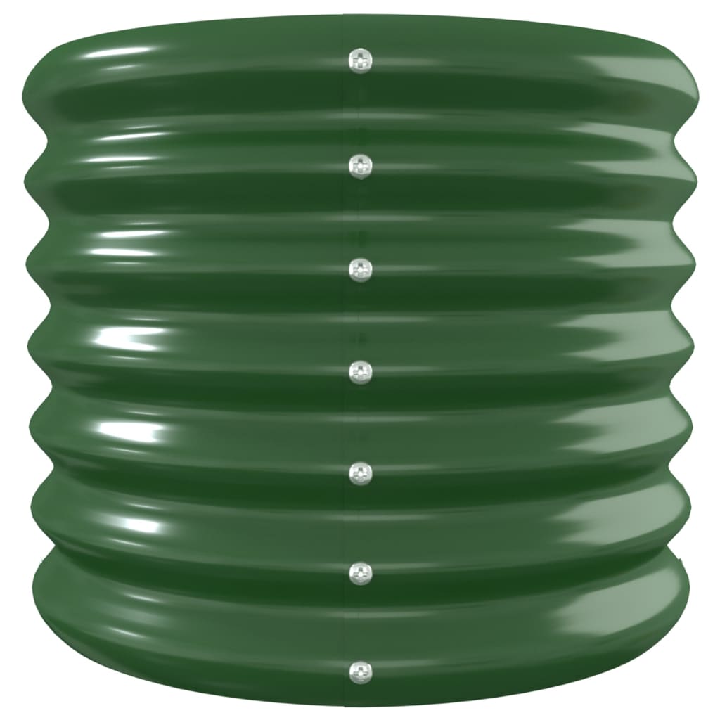 Plantenbak 332X40X36 Cm Gepoedercoat Staal Groen 332 x 40 x 36 cm