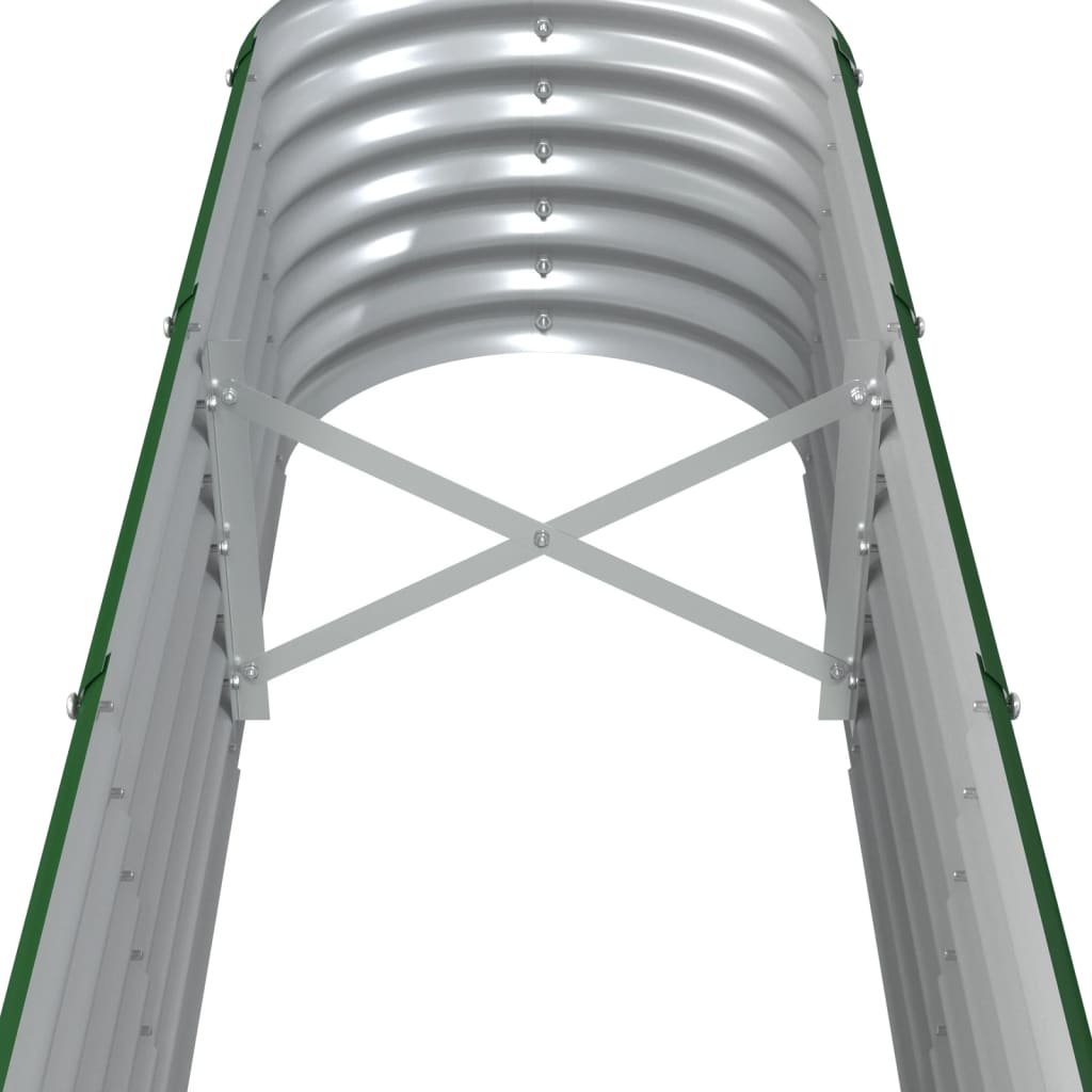 Plantenbak 332X40X36 Cm Gepoedercoat Staal Groen 332 x 40 x 36 cm