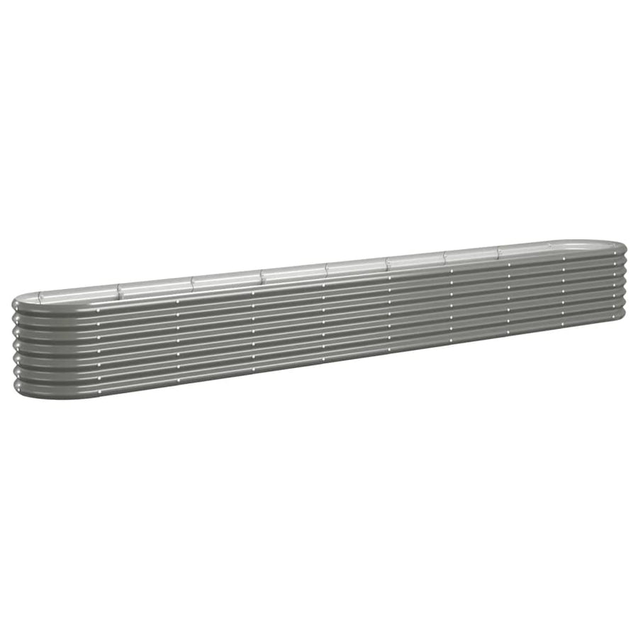 Plantenbak 332X40X36 Cm Gepoedercoat Staal Grijs 332 x 40 x 36 cm