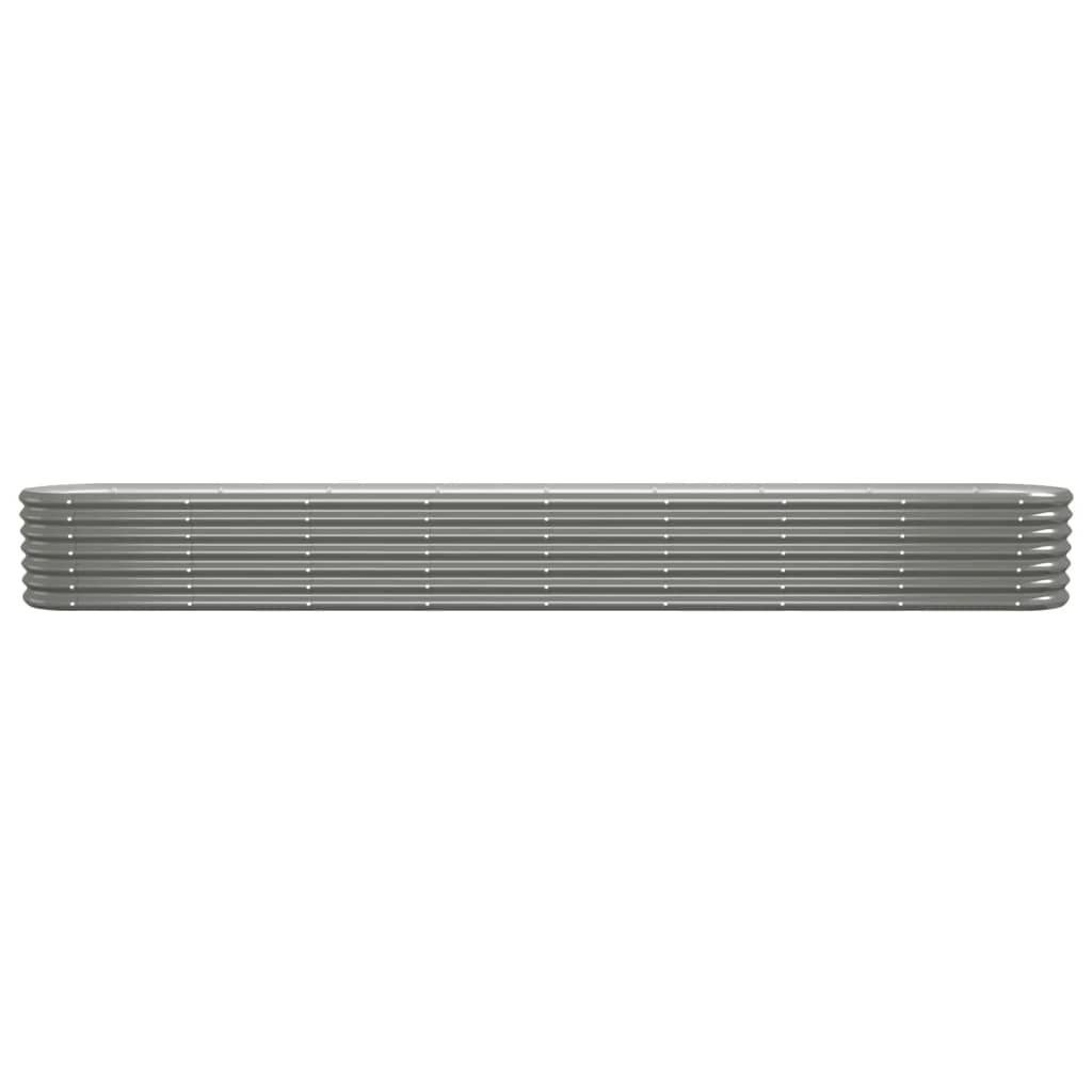 Plantenbak 332X40X36 Cm Gepoedercoat Staal Grijs 332 x 40 x 36 cm