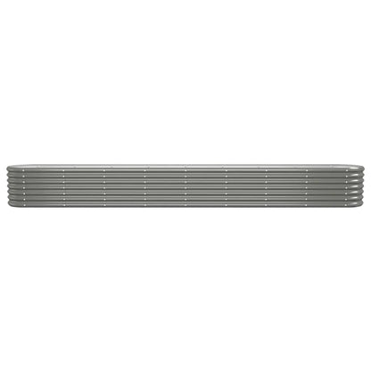 Plantenbak 332X40X36 Cm Gepoedercoat Staal Grijs 332 x 40 x 36 cm