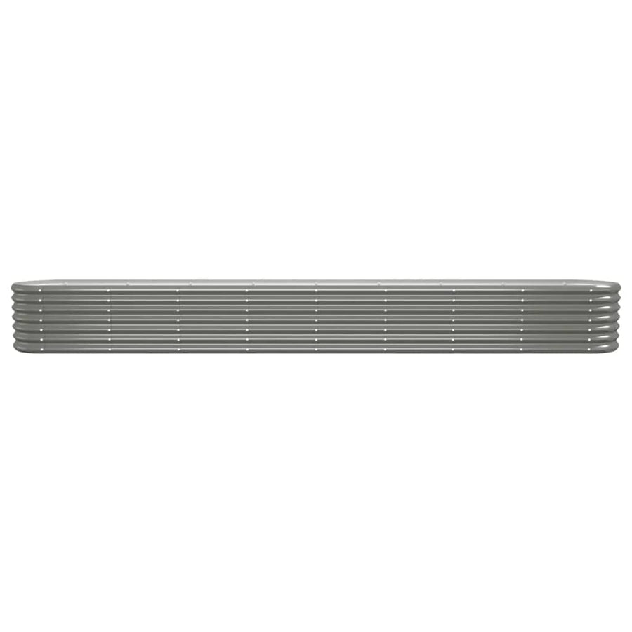 Plantenbak 332X40X36 Cm Gepoedercoat Staal Grijs 332 x 40 x 36 cm