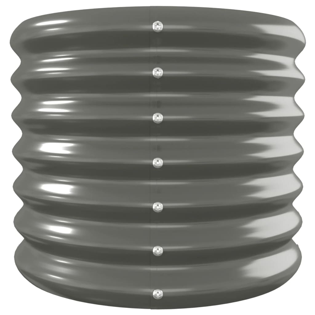 Plantenbak 332X40X36 Cm Gepoedercoat Staal Grijs 332 x 40 x 36 cm