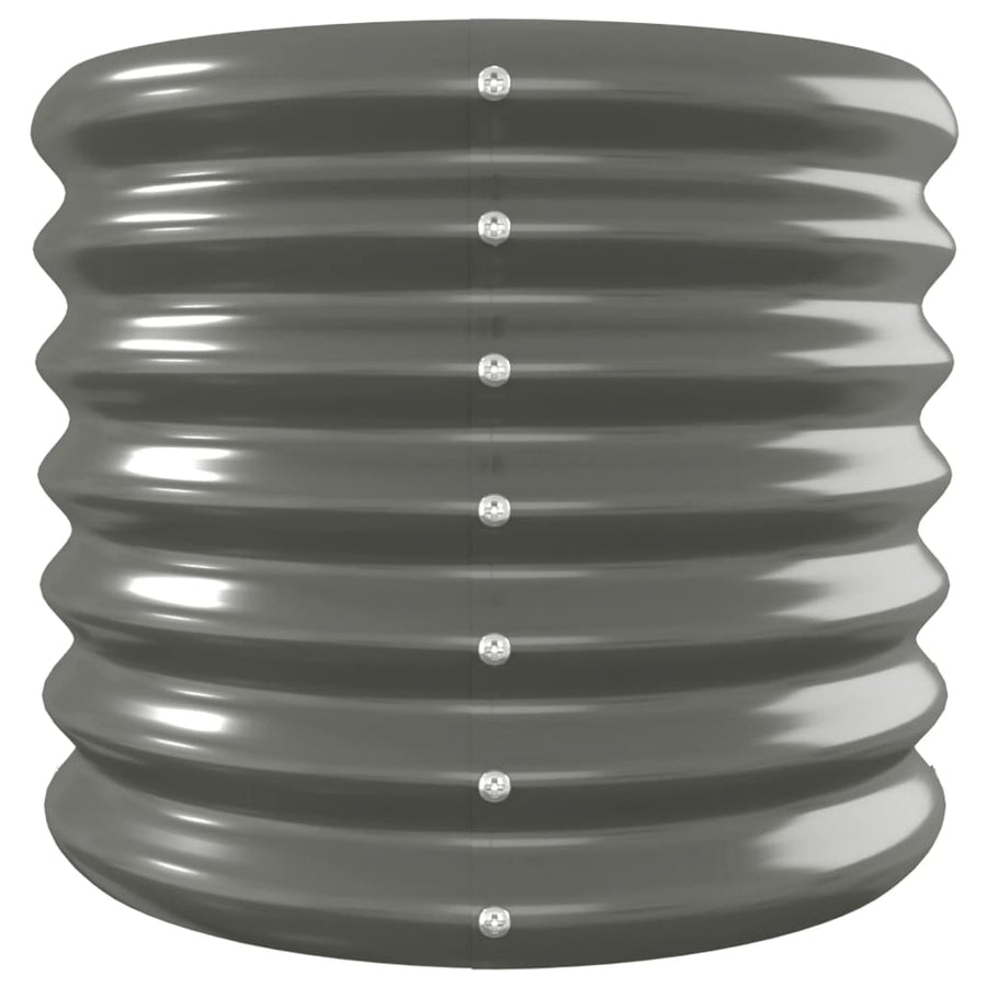 Plantenbak 332X40X36 Cm Gepoedercoat Staal Grijs 332 x 40 x 36 cm