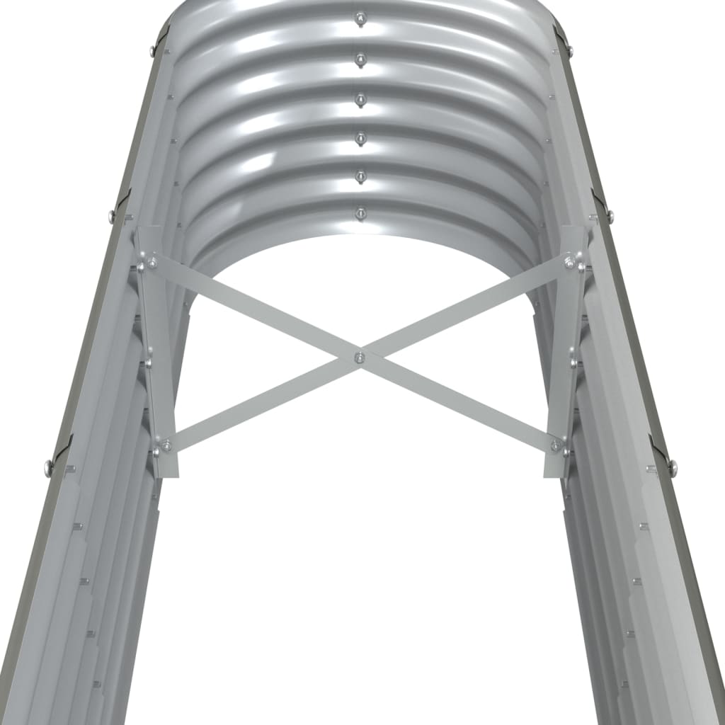 Plantenbak 332X40X36 Cm Gepoedercoat Staal Grijs 332 x 40 x 36 cm