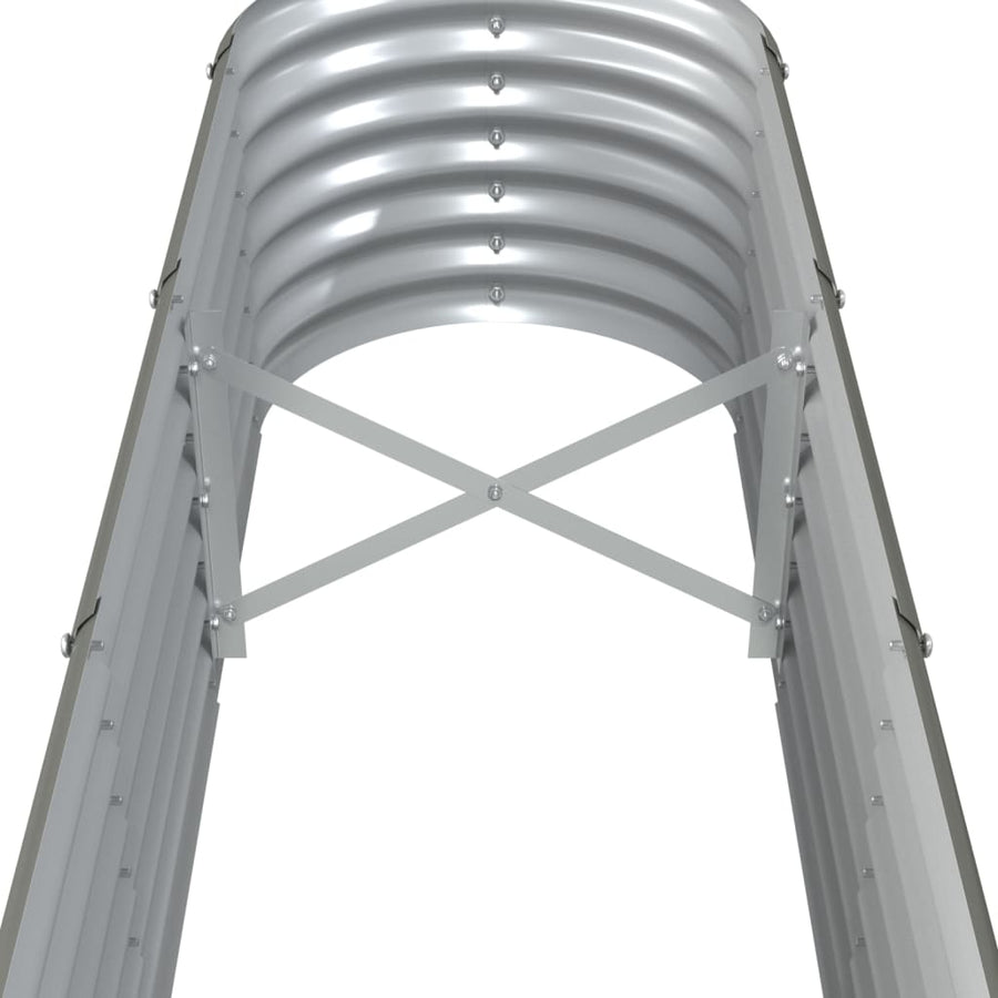 Plantenbak 332X40X36 Cm Gepoedercoat Staal Grijs 332 x 40 x 36 cm