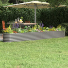 Plantenbak 332x40x36 cm staal grijs