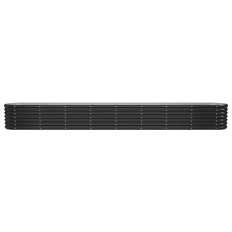 Plantenbak 332X40X36 Cm Gepoedercoat Staal Antracietkleurig