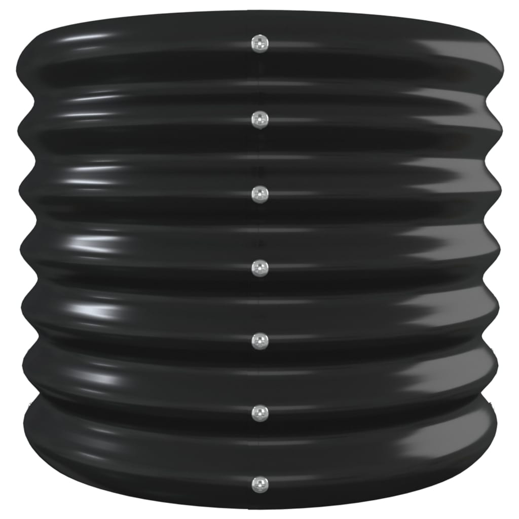 Plantenbak 332X40X36 Cm Gepoedercoat Staal Antracietkleurig 332 x 40 x 36 cm
