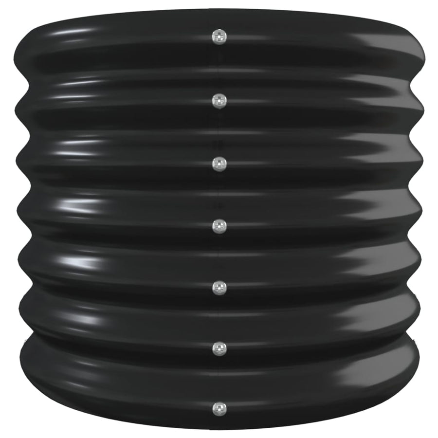 Plantenbak 332X40X36 Cm Gepoedercoat Staal Antracietkleurig 332 x 40 x 36 cm