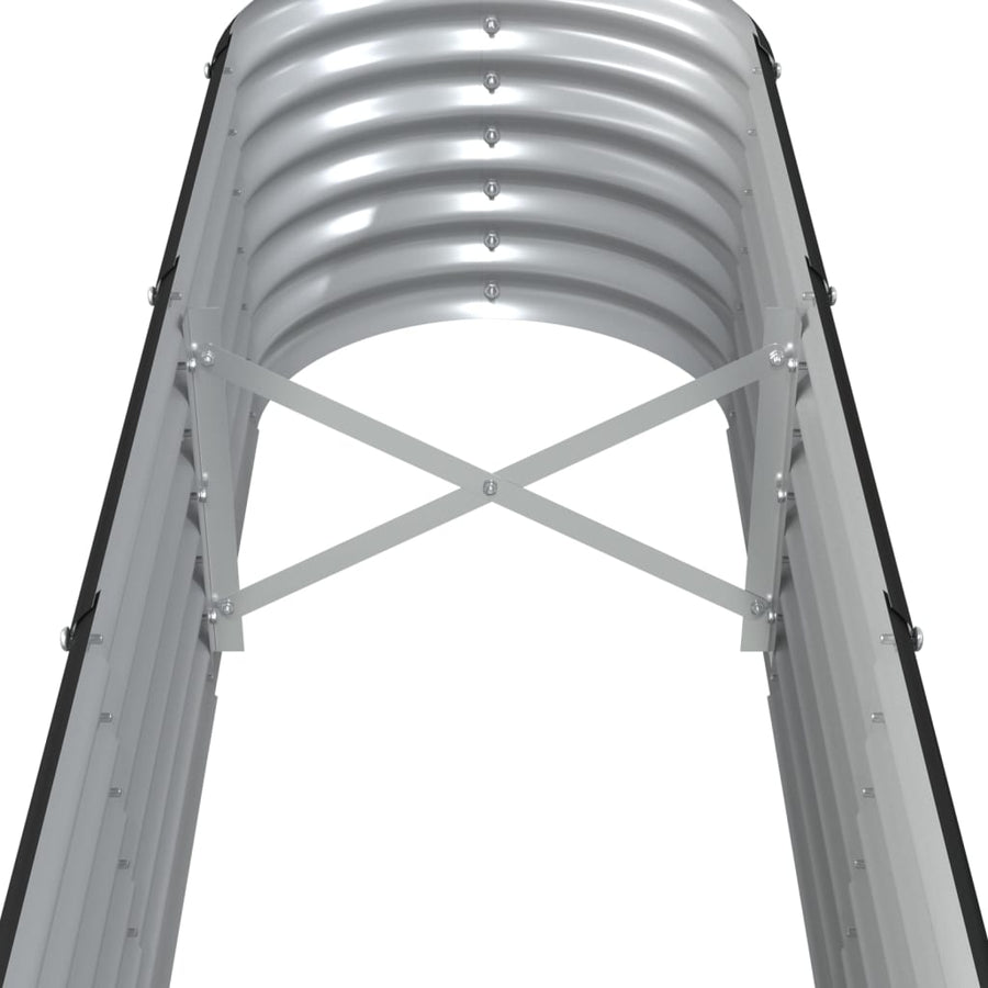 Plantenbak 332X40X36 Cm Gepoedercoat Staal Antracietkleurig 332 x 40 x 36 cm