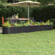 Plantenbak 332x40x68 cm staal zilver