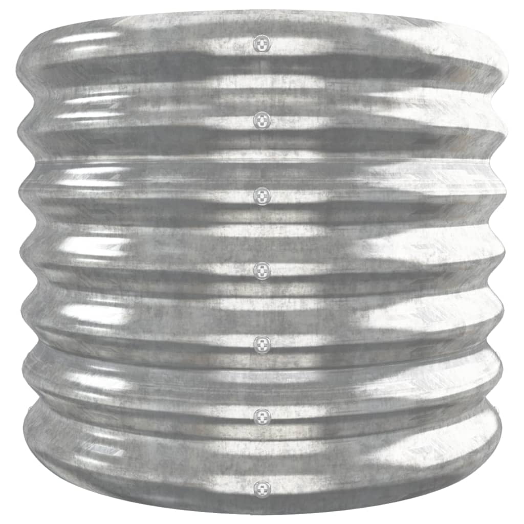 Plantenbak 332X40X36 Cm Gepoedercoat Staal Zilverkleurig 332 x 40 x 36 cm