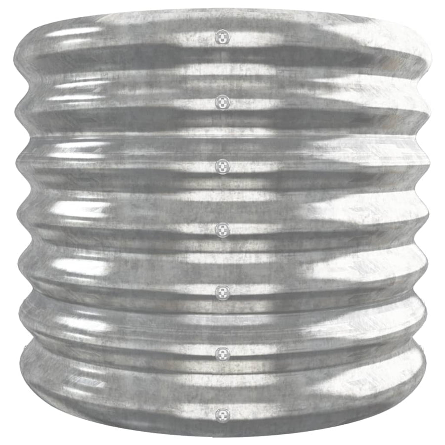 Plantenbak 332X40X36 Cm Gepoedercoat Staal Zilverkleurig 332 x 40 x 36 cm