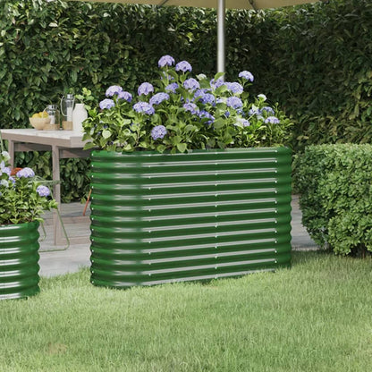 Plantenbak 332X40X36 Cm Gepoedercoat Staal Antracietkleurig