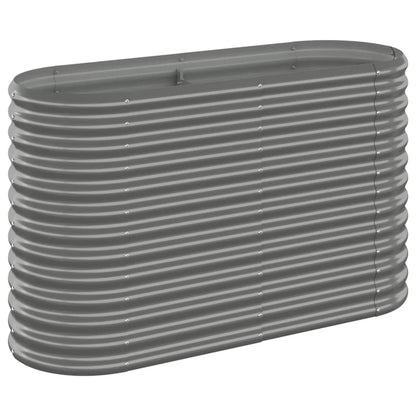 Plantenbak 114x40x68 cm gepoedercoat staal grijs