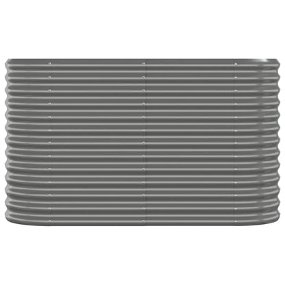 Plantenbak 114x40x68 cm gepoedercoat staal grijs