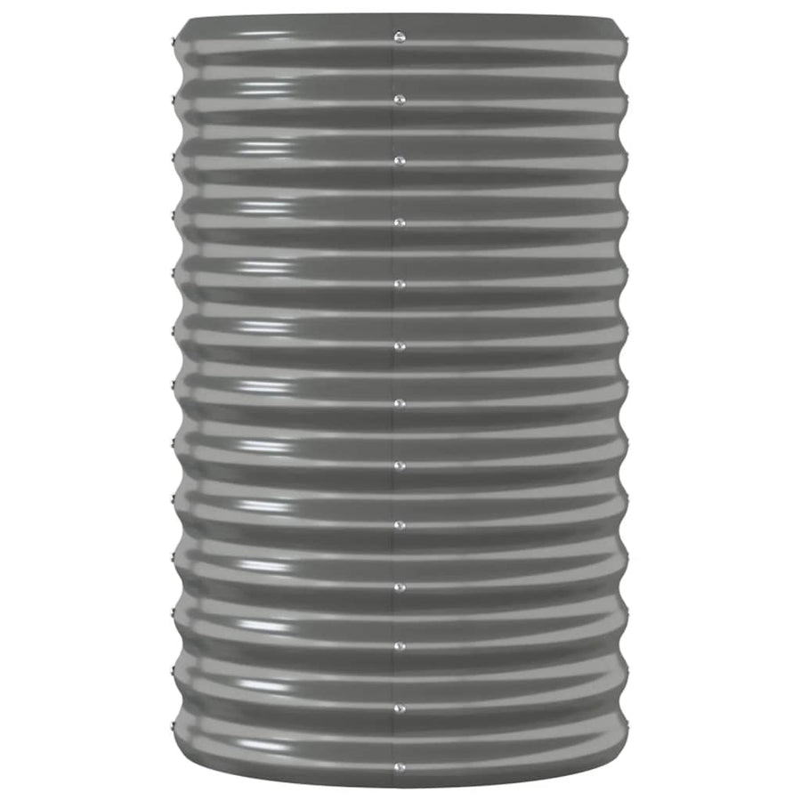 Plantenbak 114x40x68 cm gepoedercoat staal grijs