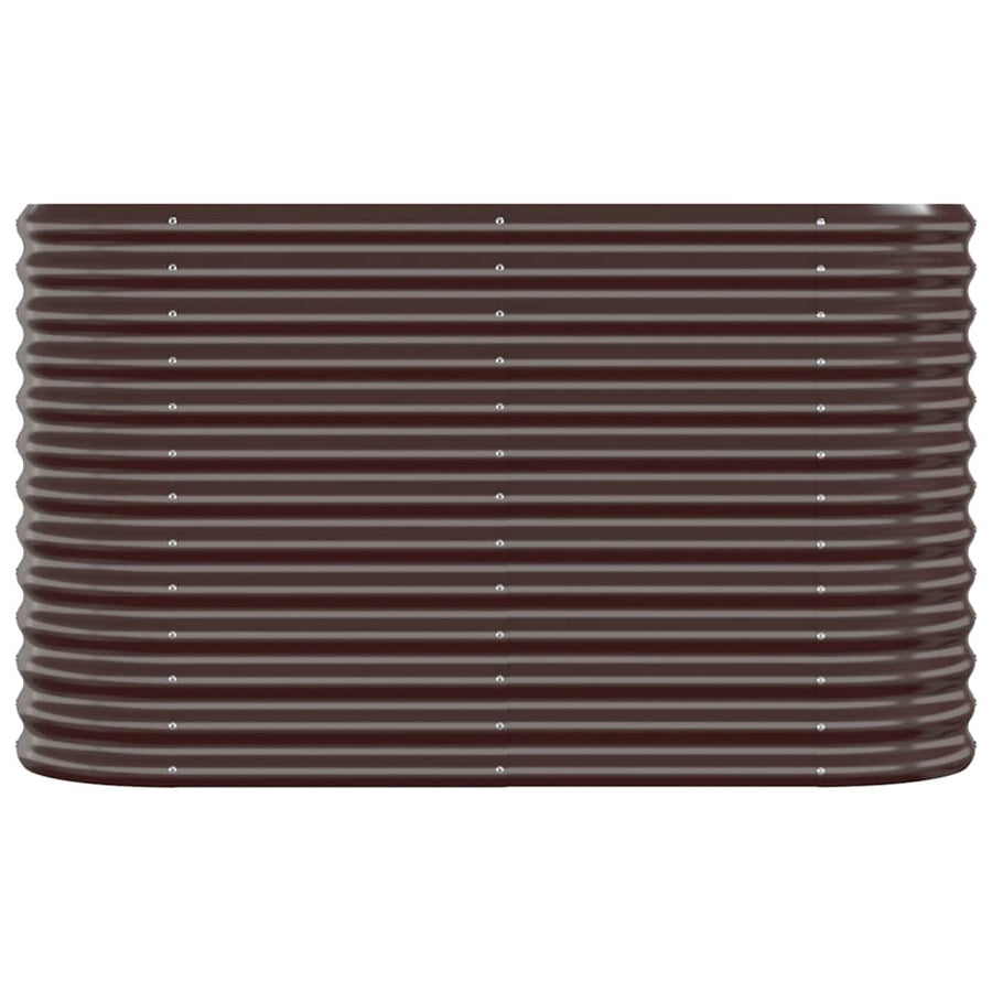 Plantenbak 114x40x68 cm gepoedercoat staal bruin