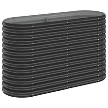 Plantenbak 114X40X68 Cm Gepoedercoat Staal Antracietkleurig 114 x 40 x 68 cm