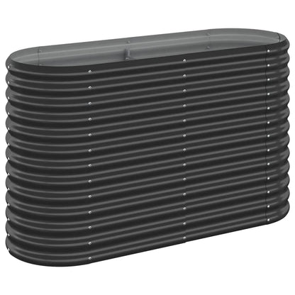 Plantenbak 114X40X68 Cm Gepoedercoat Staal Antracietkleurig 114 x 40 x 68 cm