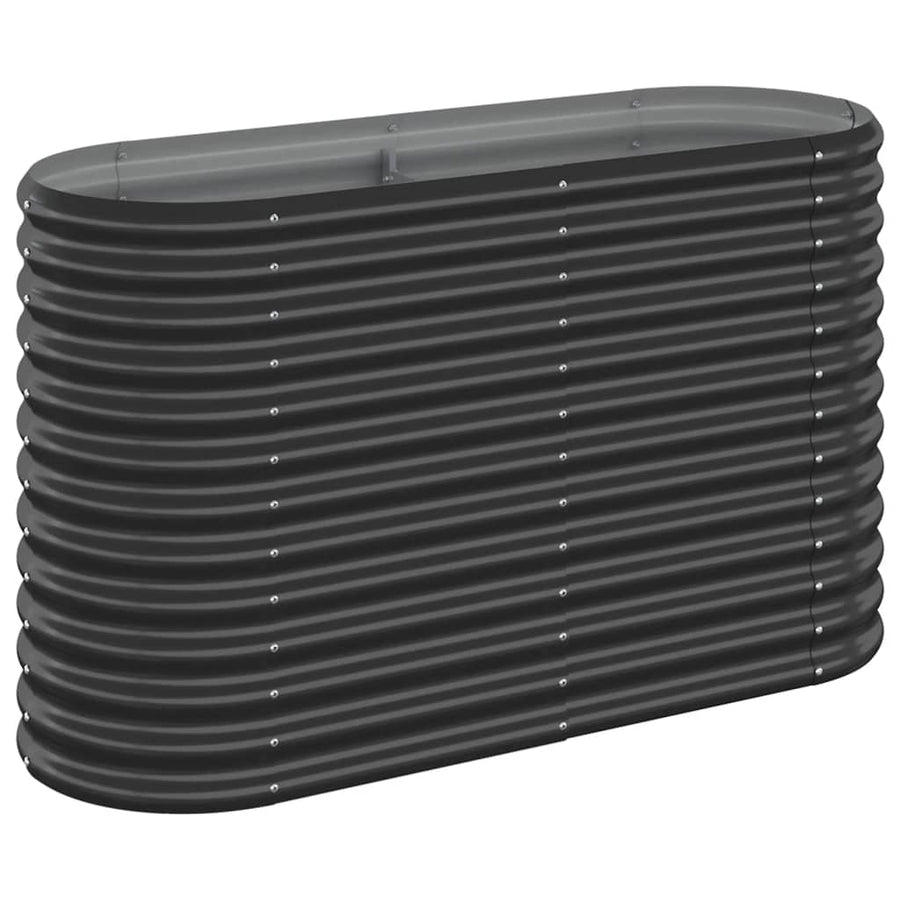 Plantenbak 114X40X68 Cm Gepoedercoat Staal Antracietkleurig 114 x 40 x 68 cm