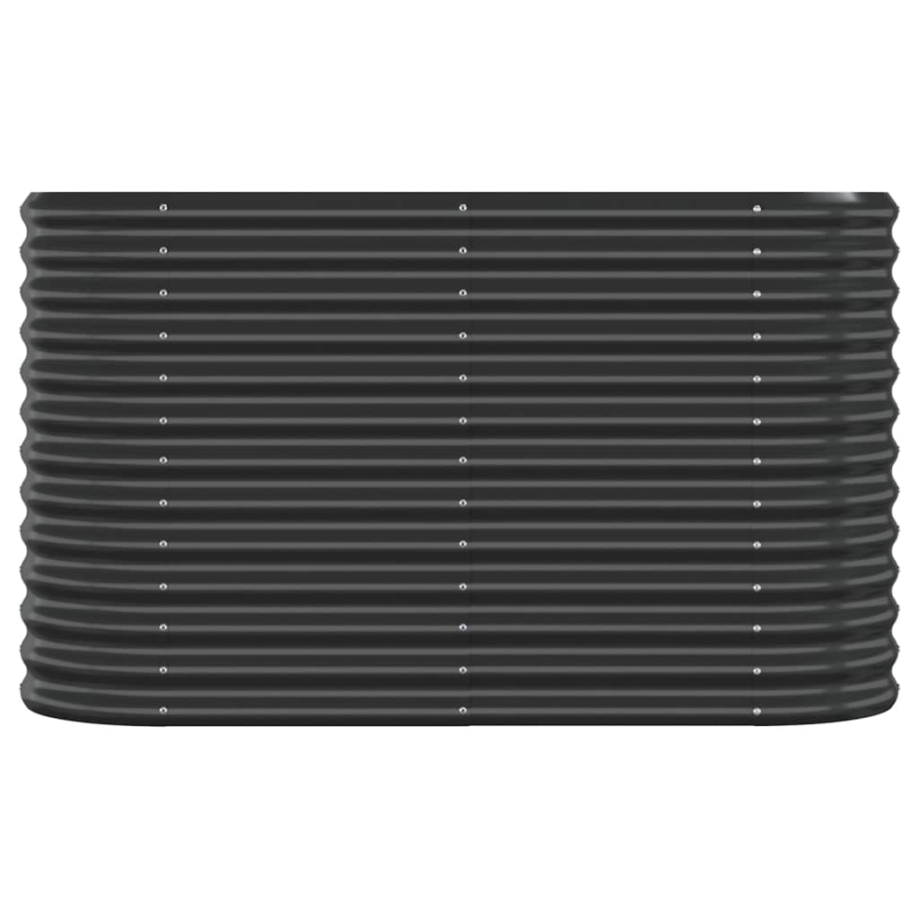 Plantenbak 114X40X68 Cm Gepoedercoat Staal Antracietkleurig 114 x 40 x 68 cm