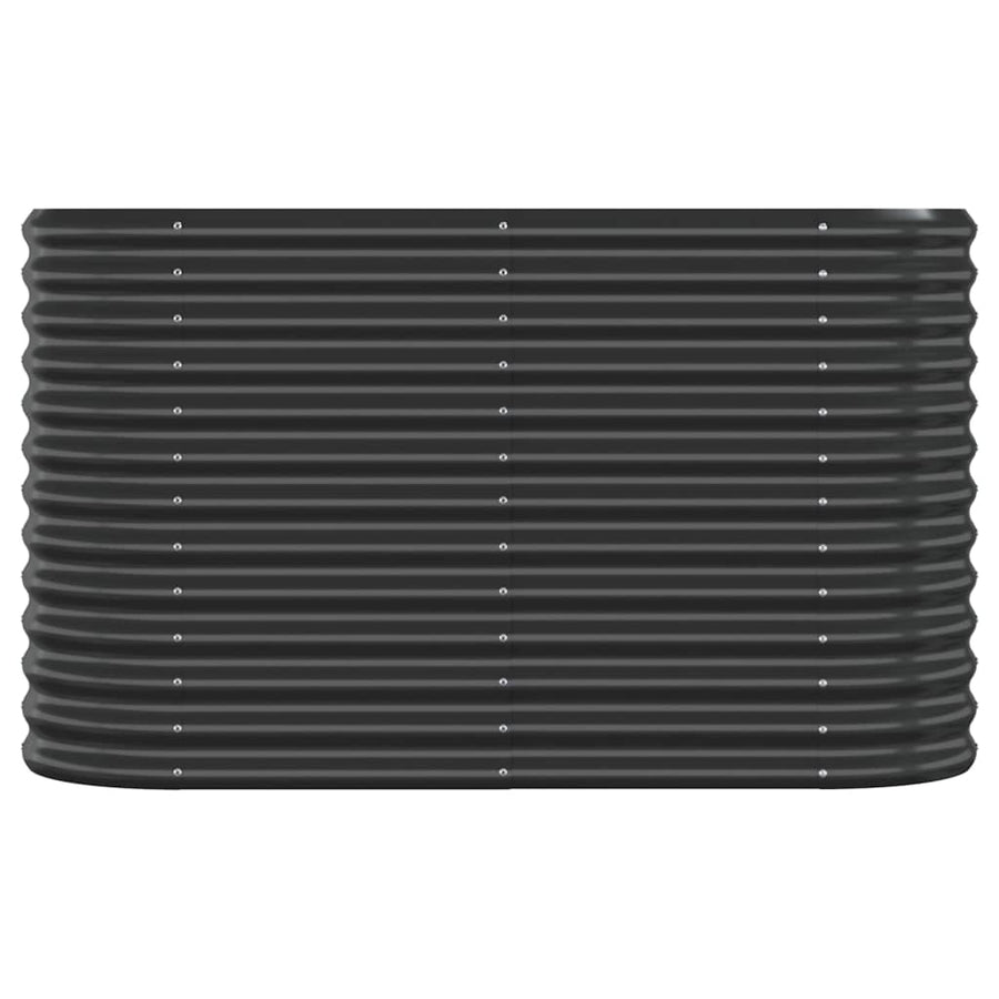 Plantenbak 114X40X68 Cm Gepoedercoat Staal Antracietkleurig 114 x 40 x 68 cm