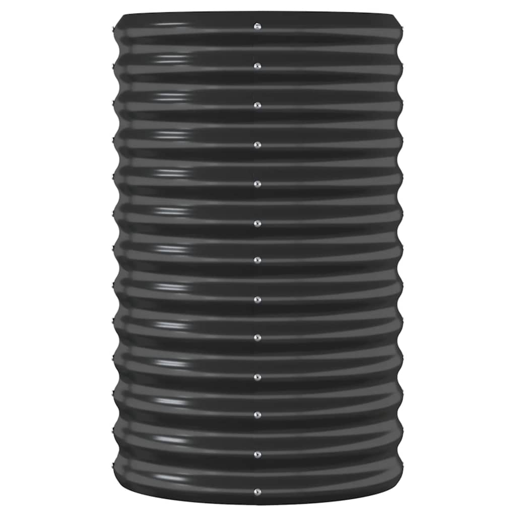 Plantenbak 114X40X68 Cm Gepoedercoat Staal Antracietkleurig 114 x 40 x 68 cm