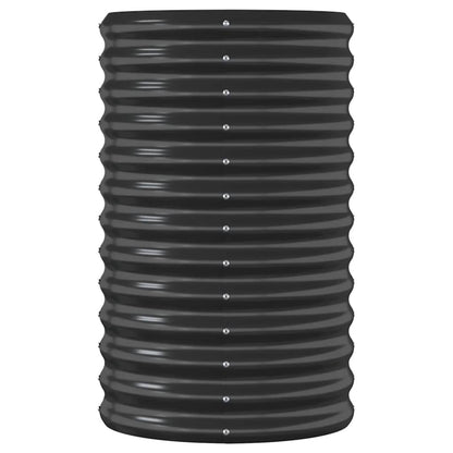 Plantenbak 114X40X68 Cm Gepoedercoat Staal Antracietkleurig 114 x 40 x 68 cm