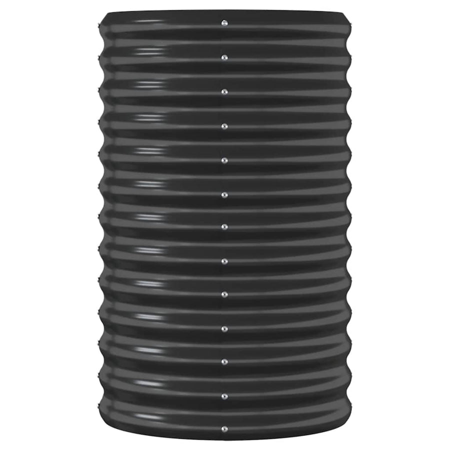 Plantenbak 114X40X68 Cm Gepoedercoat Staal Antracietkleurig 114 x 40 x 68 cm