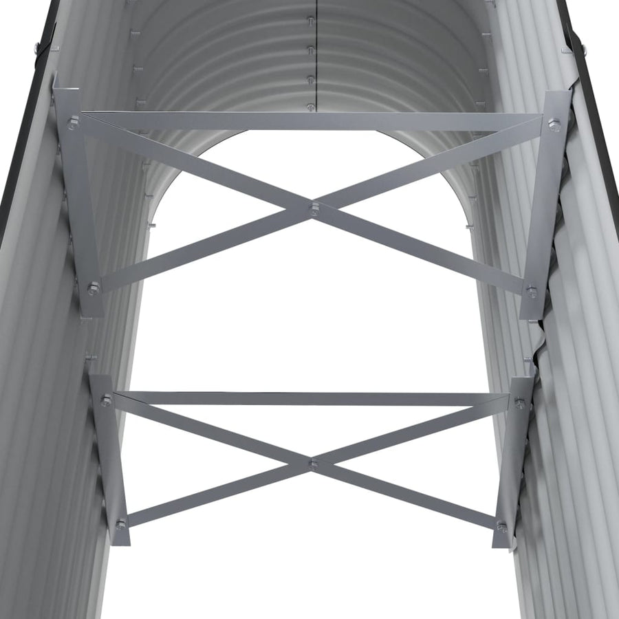 Plantenbak 114X40X68 Cm Gepoedercoat Staal Antracietkleurig 114 x 40 x 68 cm