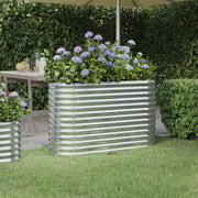 Plantenbak 114x40x68 cm staal zilver