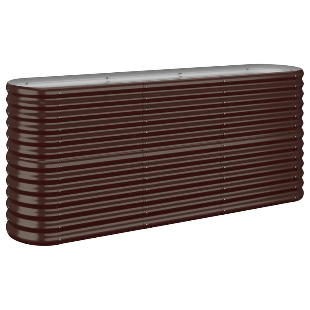 Plantenbak 152X40X68 Cm Gepoedercoat Staal Bruin 152 x 40 x 68 cm