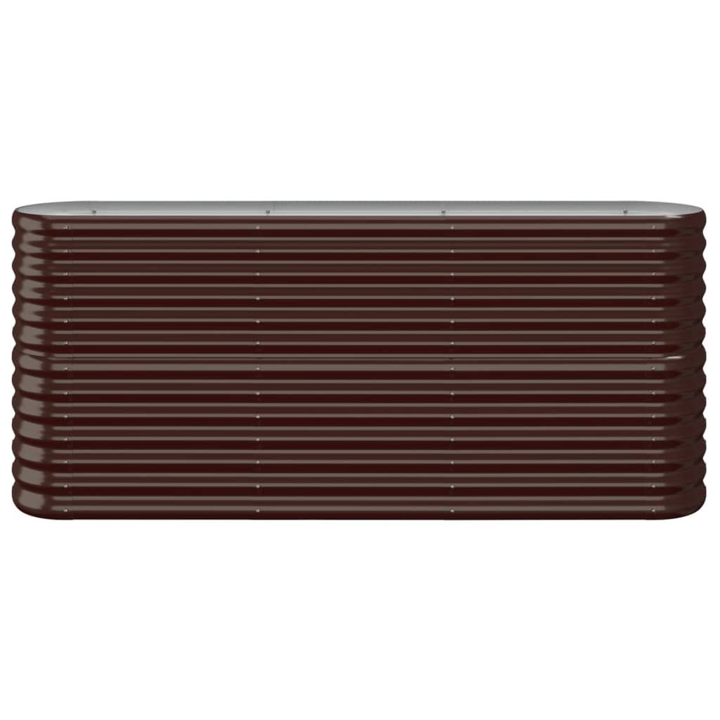 Plantenbak 152X40X68 Cm Gepoedercoat Staal Bruin 152 x 40 x 68 cm